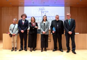 Intervinientes en el acto de presentación de la LXV Campaña de Manos Unidas