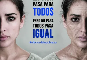 Cartel de la campaña "Efectos de la Pobreza" (2013/14)