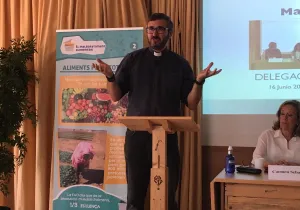 Mario Jurado, en un acto de Manos Unidas