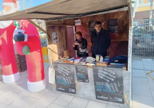 Stand de Manos Unidas Madrid en el Mercado de la Navidad de Collado Villalba