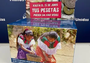 Campaña conjunta recogida pesetas Santander Manos Unidas