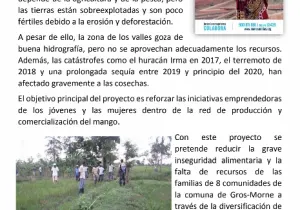 Promocion de cadenas de valor agrícolas sostenibles , Artibonite- Haiti