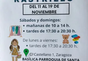 Cartel RASTRILLO SOLIDARIO de la Parroquia de Santa Engracia
