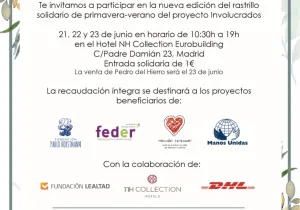 Invitación al rastrillo solidario de TENDAM involucrados 2022