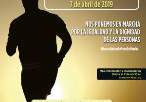 Cartel oficial de la carrera solidaria del 60 aniversario de Manos Unidas