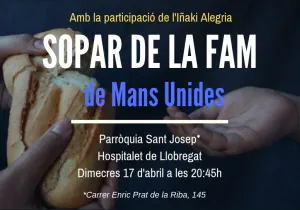 Cena del hambre en la Parroquia Sant Josep de Hospitalet de Llobregat
