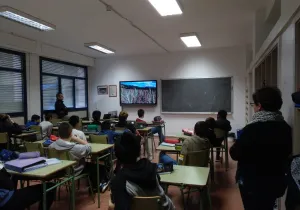 Visita de la misionera María José López Cabezón a varios colegios de Navarra
