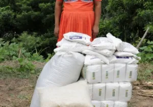 Una imagen de las afectadas por el Caso Camotán de denuncia contra el Derecho a la Alimentación de Guatemala. Foto Marta Isabel González/Manos Unidas