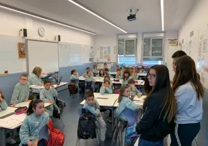 Alumnos del colegio Mare de Déu del Carme