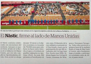 Colaboración Club Gimnástico con Manos Unidas