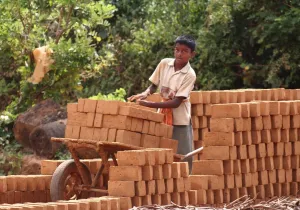 Niños y niñas trabajan en duras condiciones