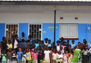 Escuela de primaria en la zona rural de Waterfalls, Zambia