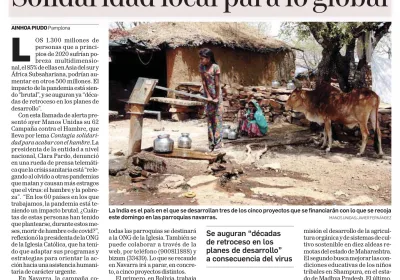 Diario de Navarra nos recuerda 'Solidaridad local para lo global' con motivo de la campaña de Manos Unidas