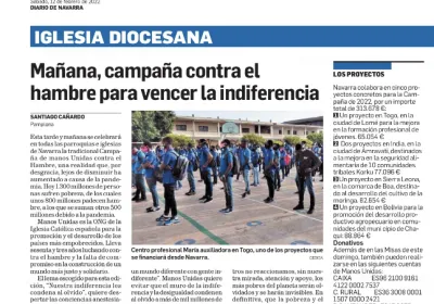 Campaña contra el hambre para vencer la Indiferencia