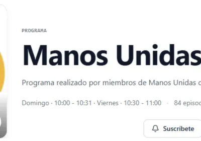 Cabecera del programa Manos Unidas te cuenta y cuenta contigo de la emisora diocesana de Canarias