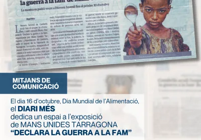 Diari Més sobre exposició de Mans Unides a Ateneu Juvenil de Cambrils