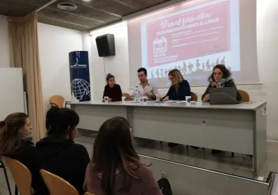 Ponentes en el "Aperitivo formativo", en la UAB