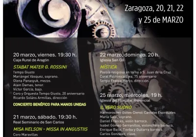 Cartel del Ciclo Música Sacra en Zaragoza. 2026