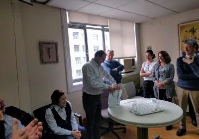 Homenaje a Gregorio por su tarea como Delegado de Manos Unidas Madrid