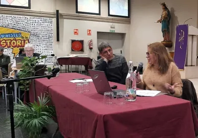Silvia Caparrós, durante su intervención en los Salesianos de Badalona