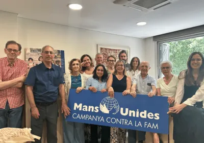 Gran parte del equipo de voluntarios y técnicos de la delegación de Manos Unidas Barcelona.
