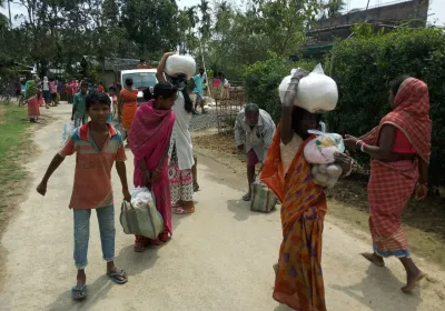 Entrega de ayuda de emergencia en Patna_Foto:Manos Unidas/Jesuitas