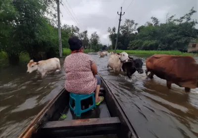Inundaciones en el estado de Assam. Foto: Manos Unidas
