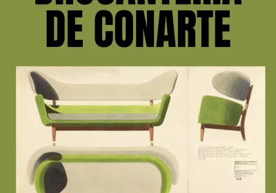 Cartel del mercadillo de antigüedades de La Brocantería de Conarte