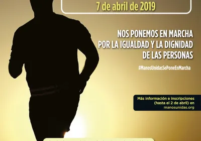 Cartel oficial de la carrera solidaria del 60 aniversario de Manos Unidas