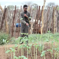 Mduduzi Dube, beneficiario en Zimbabue. Foto: Manos Unidas