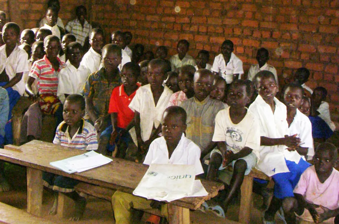 Alumnos de una escuela rural