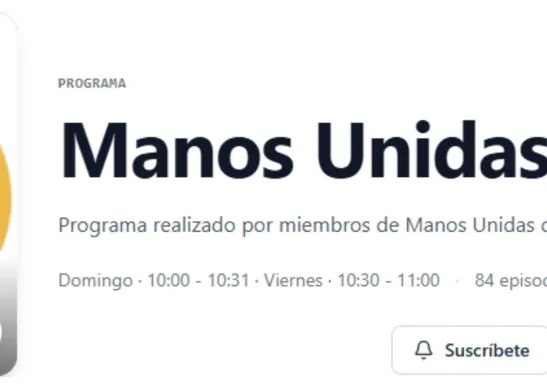 Cabecera del programa Manos Unidas te cuenta y cuenta contigo de la emisora diocesana de Canarias