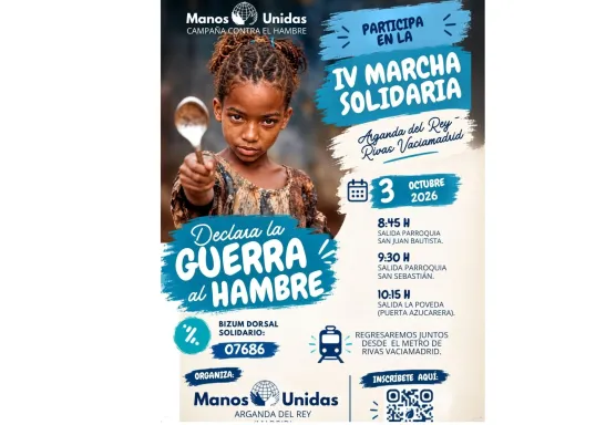 Cartel anunciador IV Marcha Solidaria Arganda del Rey-Rivas