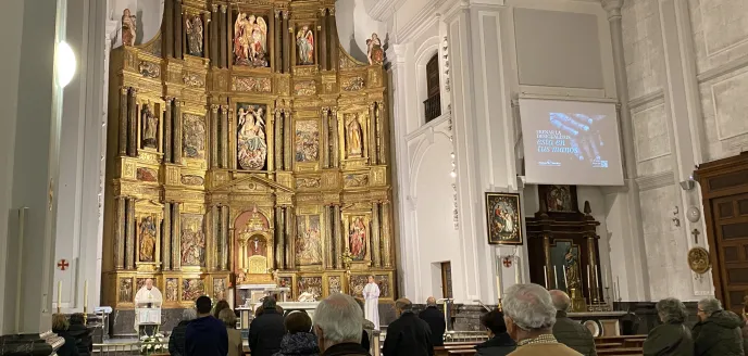 Misa de ayuno voluntario en la Parroquia de San Miguel de Pamplona