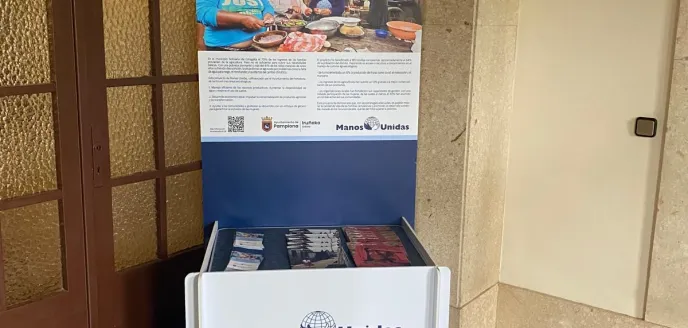 Seminario de Pamplona: stand del proyecto de Bolivia financiado por el Ayuntamiento de Pamplona