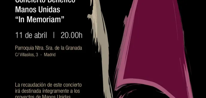 Cartel del concierto "In Memoriam" de la Coral ITER a beneficio de Manos Unidas en 2025