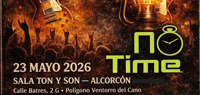 Cartel del concierto los grupos Los Otros y No Time a beneficio de Manos Unidas 
