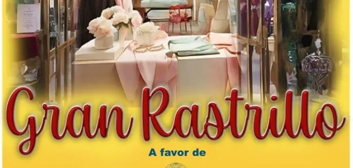 Cartel del rastrillo solidario del hotel Wellington a favor de Manos Unidas