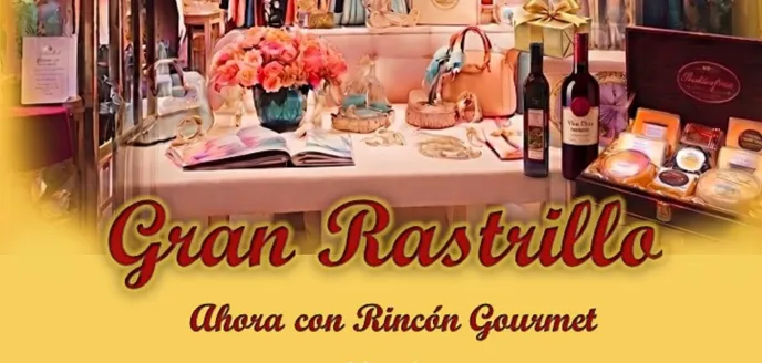 Cartel del rastrillo solidario del hotel Wellington a favor de Manos Unidas