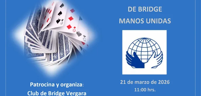 Cartel del "II torneo benéfico de bridge Manos Unidas"