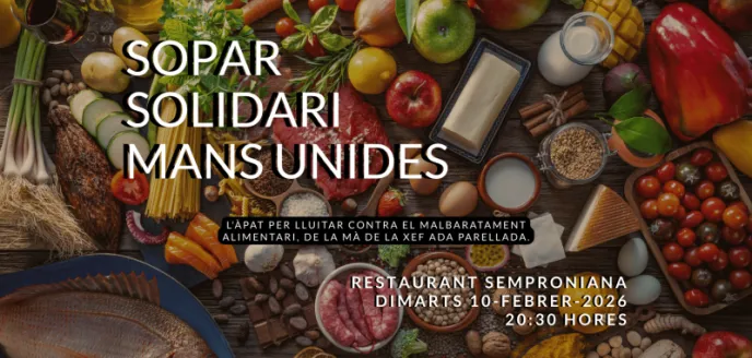 Cena Solidaria en el restaurante Semproniana 2026