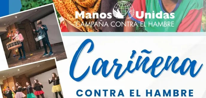 Cartel Festival Solidario a beneficio de Manos Unidas en Cariñena