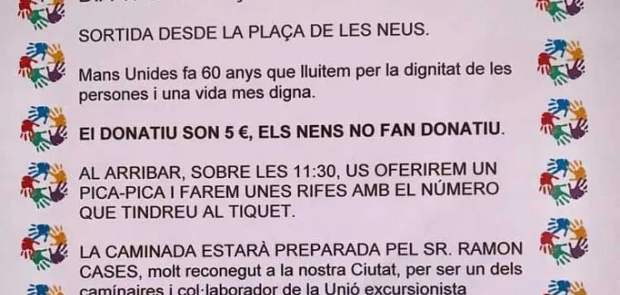 Marcha solidaria a favor de Manos Unidas