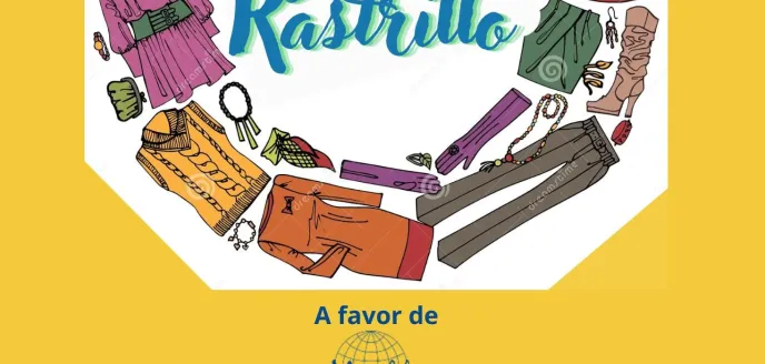 Cartel del rastrillo solidario del hotel Wellington a favor de Manos Unidas
