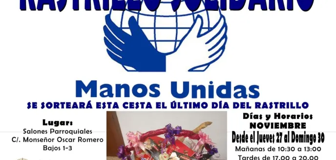 Cartel Rastrillo Solidario Parroquia del Portillo