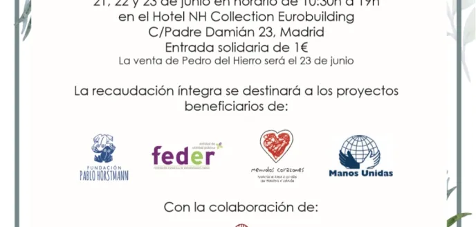 Invitación al rastrillo solidario de TENDAM involucrados 2022