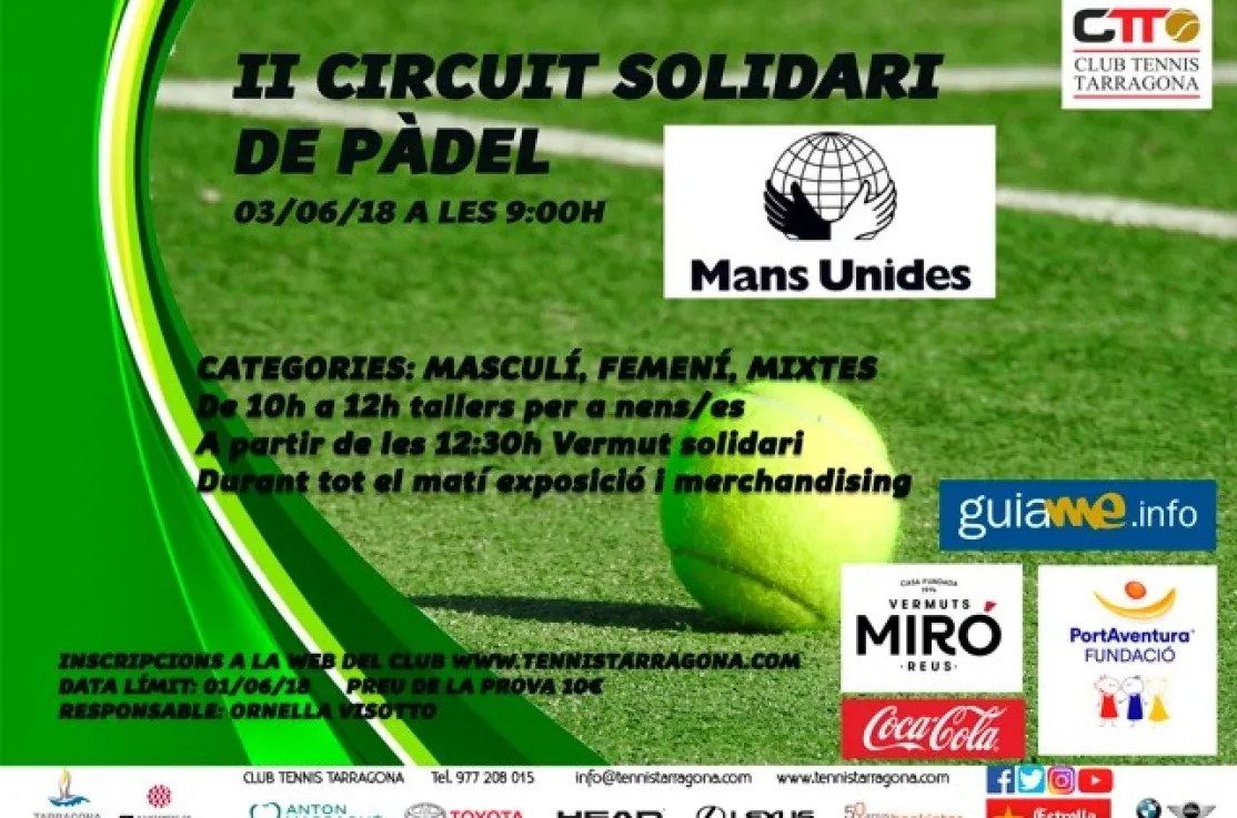 Pádel Solidario en el Club Tennis Tarragona
