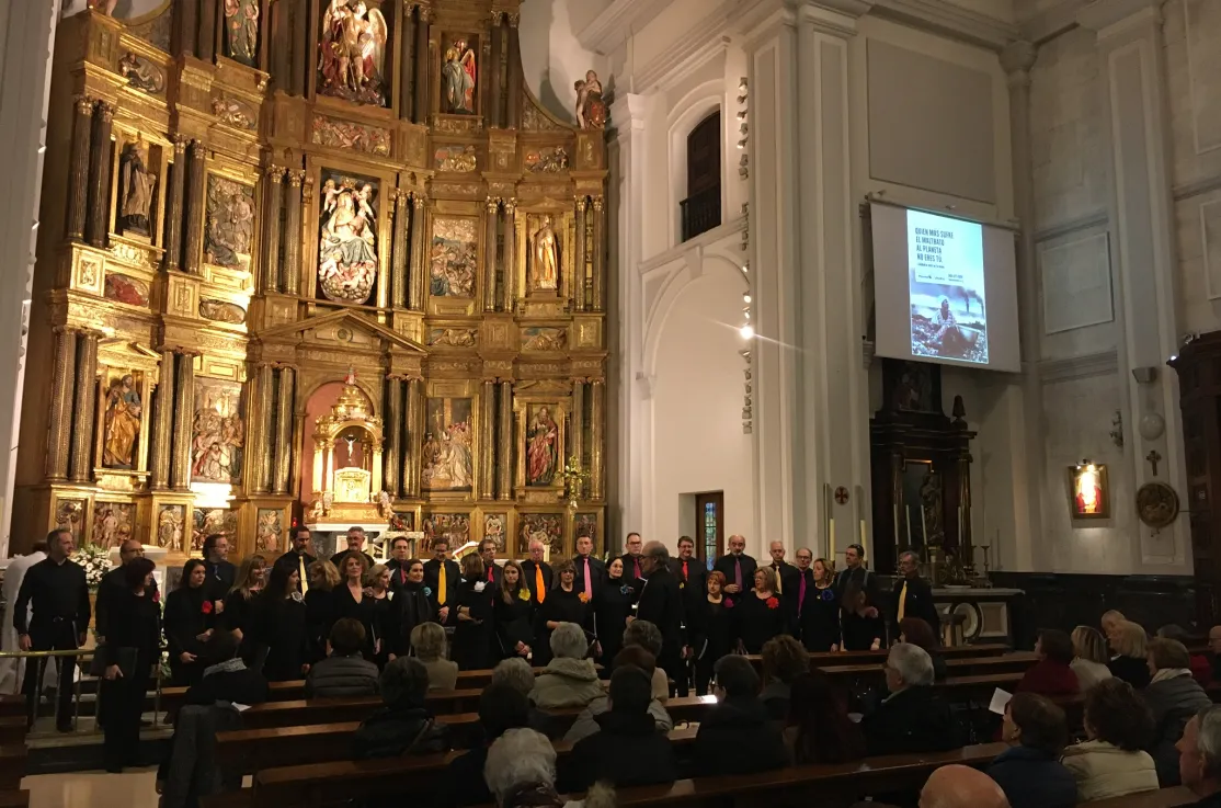 Eucaristía y Concierto en el día del ayuno voluntario en la parroquia de San Miguel de Pamplona