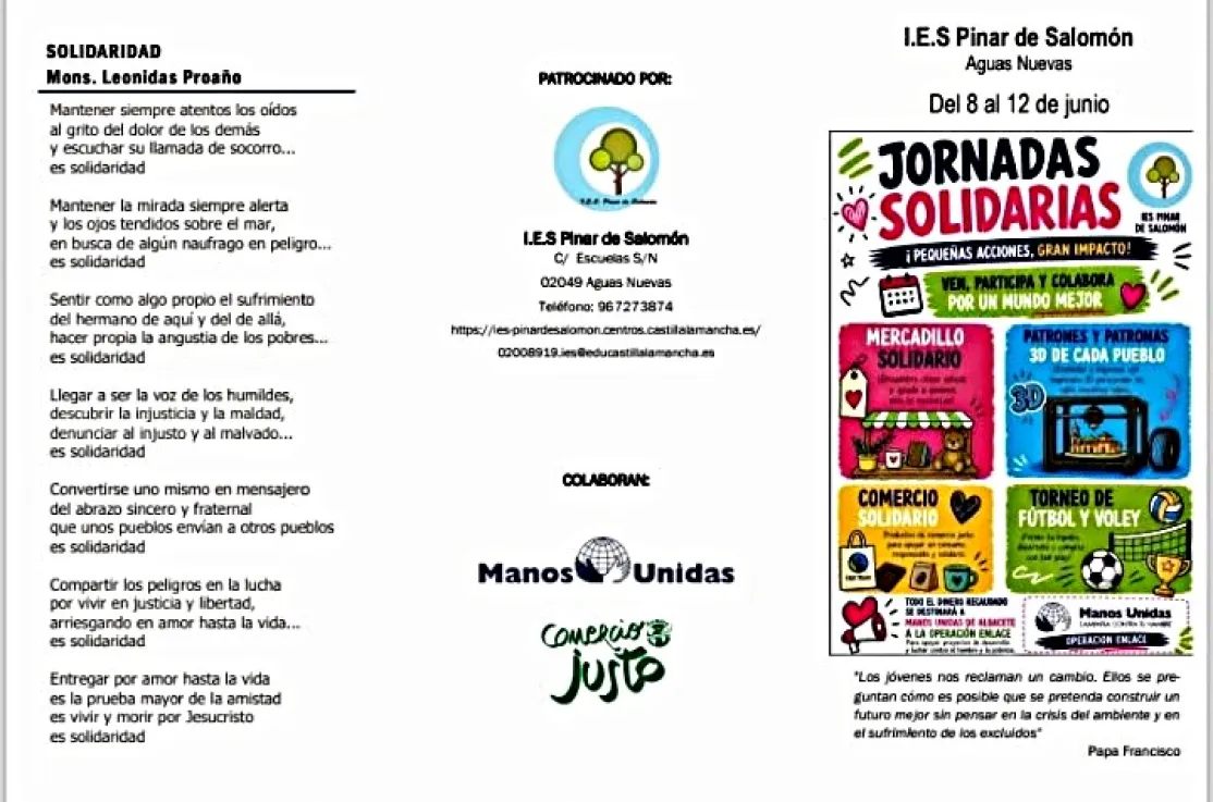 Cartel de la actividad