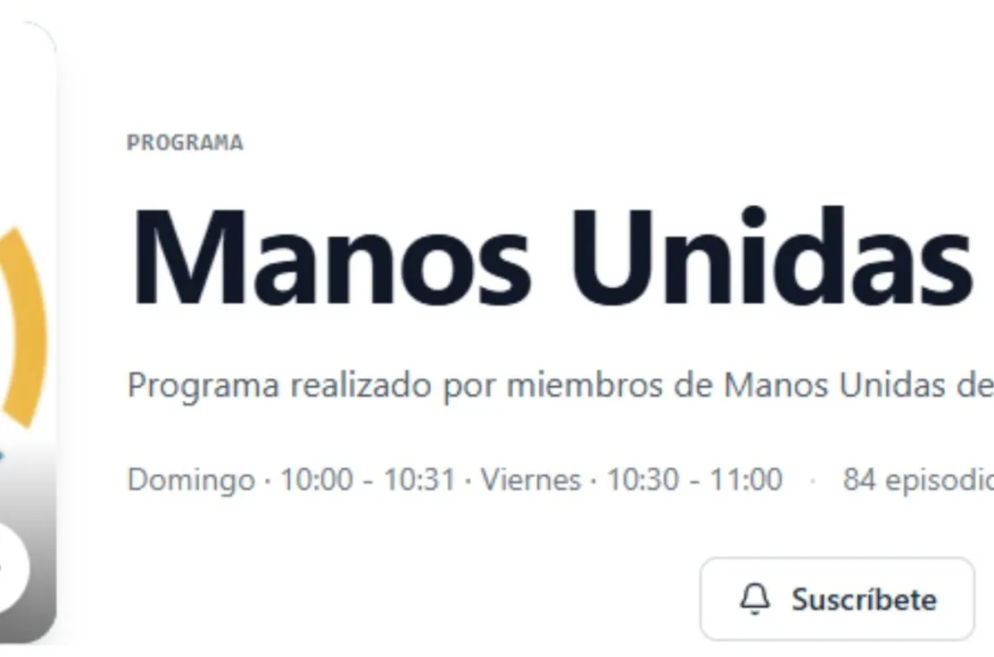 Cabecera del programa Manos Unidas te cuenta y cuenta contigo de la emisora diocesana de Canarias
